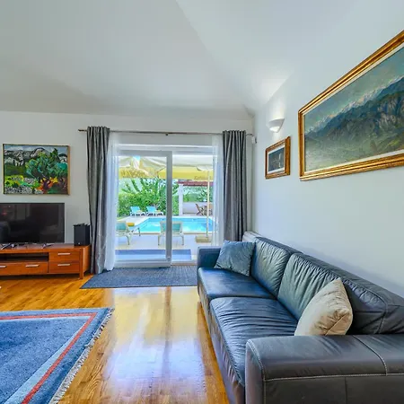 With Heated Pool, Tennis Court & Mini Golf Near Baska Voda Villa *