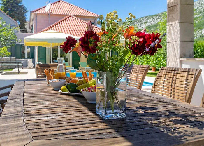 With Heated Pool, Tennis Court & Mini Golf Near Baska Voda Villa Župa